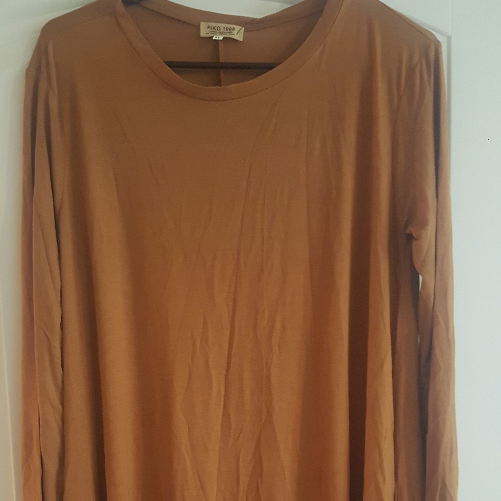NWT Piko Long Sleeve Swing Dress With Pockets Size M